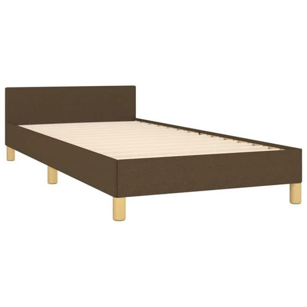 Maison Exclusive - Sängram utan madrass mörkbrun 80x200 cm tyg