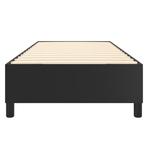 Maison Exclusive - Sengebund med sorte lameller 90x190 cm i kunstlæder