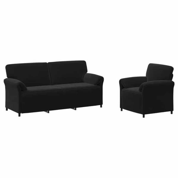 Maison Exclusive - 2 kpl sohvakokonaisuus musta sametti