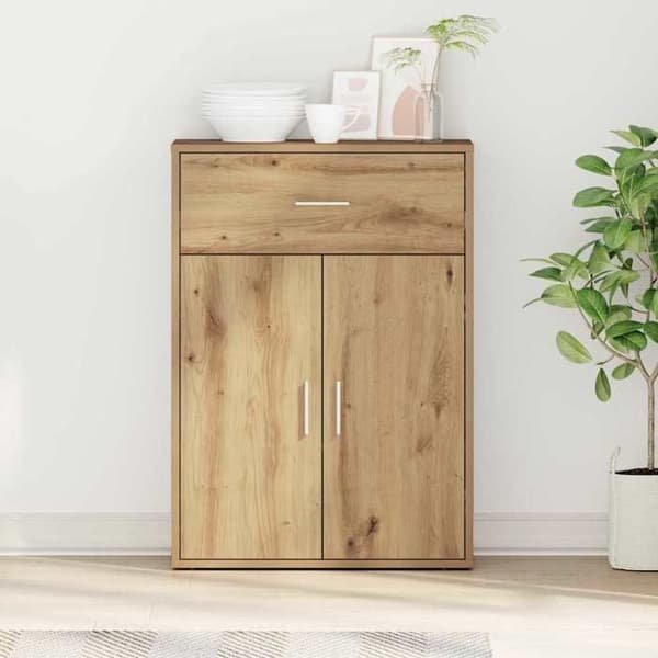 Buffet - EKSKLUSIVT HUS - 60 x 30 x 84 cm - Ingeniørtræ - Brun - Moderne