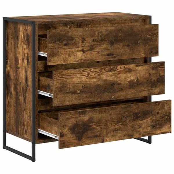 Maison Exclusive - Buffé Ek rökt 79 x 36 x 75.5 cm Ingenjörsträ