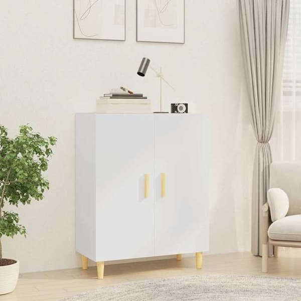 Maison Exclusive - Buffé Vit 70x34x90 cm Ingenjörsträ