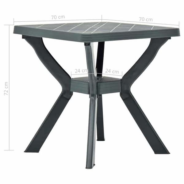Maison Exclusive - Bistrobord Grön 70x70x72 cm Plast