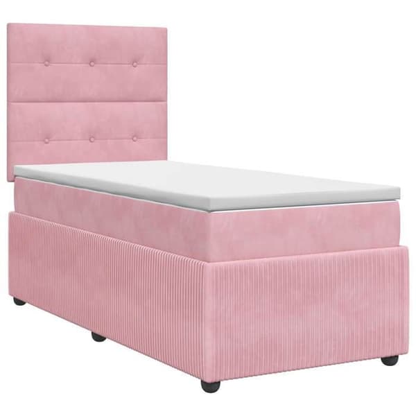 Maison Exclusive - Boxspring säng med madrass Rose 90 x 190 cm Sammet Ros