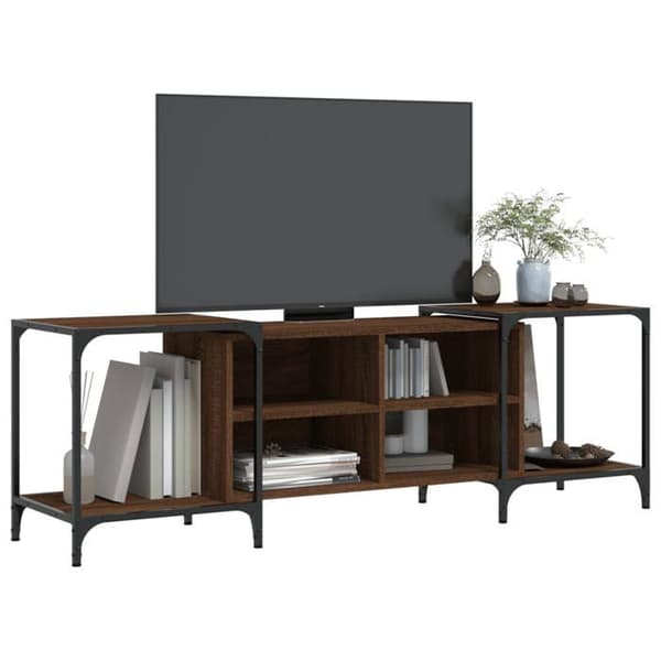Maison Exclusive - TV-møbel i brunt egetræ 153x37x50 cm i ingeniørtræ