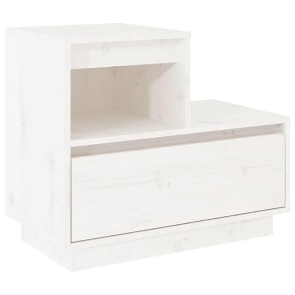 Maison Exclusive - Natborde 2 stk Hvid 60x34x51 cm Solid fyrretræ Vit
