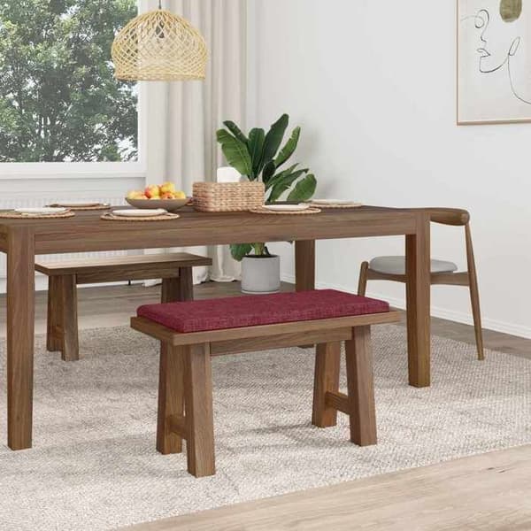 Bänkdyna - EXKLUSIV HEM - Modern - Djup 35 cm - Bordeauxpolyester - Halkfri bas Bordeaux