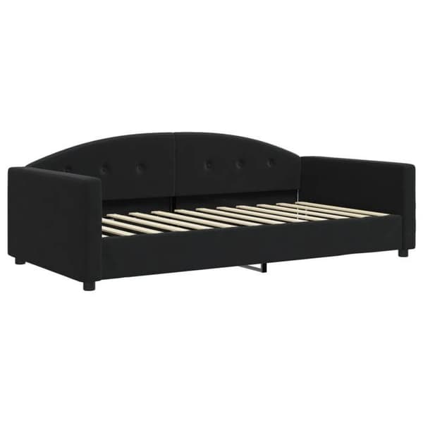 Maison Exclusive - Päivävuode mustalla patjalla 100x200 cm sametti