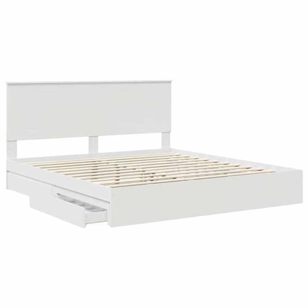 Maison Exclusive - Förvaringssäng Vit 180 x 200 cm Ingenjörsträ Vit