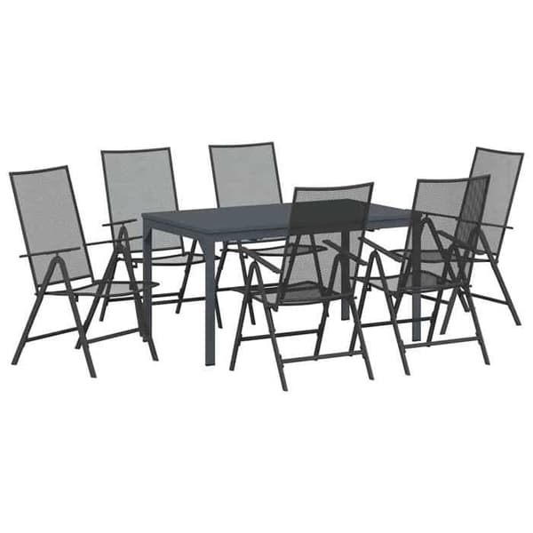 Maison Exclusive - 7 pc have spisebordssæt Anthracit antracit