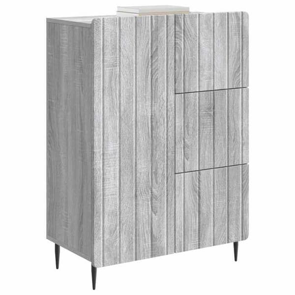 Maison Exclusive - Buffé Sonoma grå 66 x 34,5 x 91,5 cm Ingenjörsträ