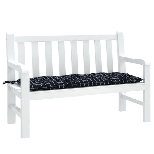 Bænkpude til have - EKSKLUSIV HUS - Fliser - Sort - 120x50x7 cm - UV-bestandig polyester Svart