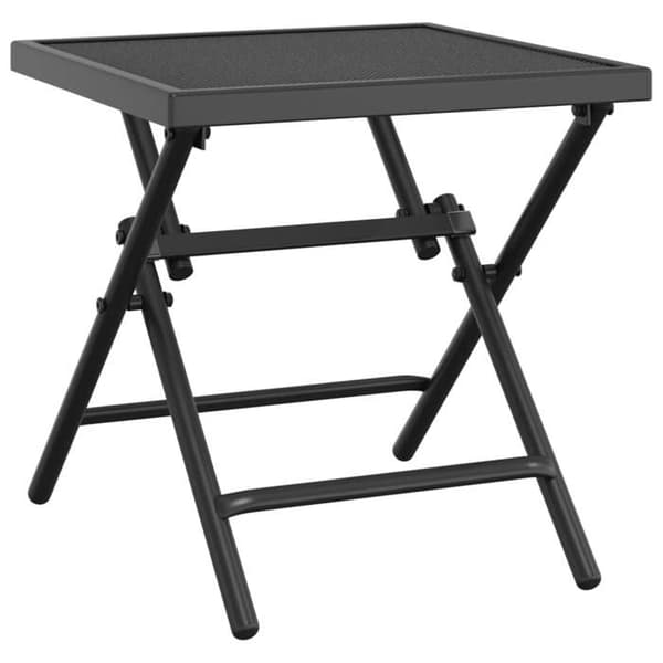 Maison Exclusive - Fällbart trädgårdsbord antracit 38x38x38 cm Ståltrellis antracit