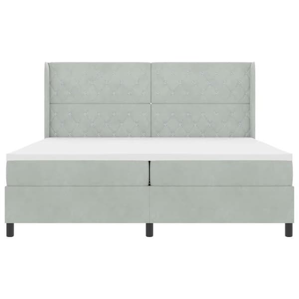 Maison Exclusive - Jousipatja vaaleanharmaa 200 x 200 cm sametti Ljusgrått
