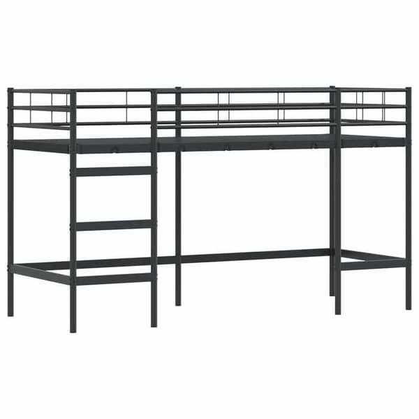 Maison Exclusive - Sängloft för barn Enfärgad Svart 75 x 190 cm Stål