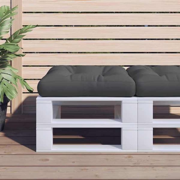 Maison Exclusive - Musta palettityyny 50x50x12 cm kangas