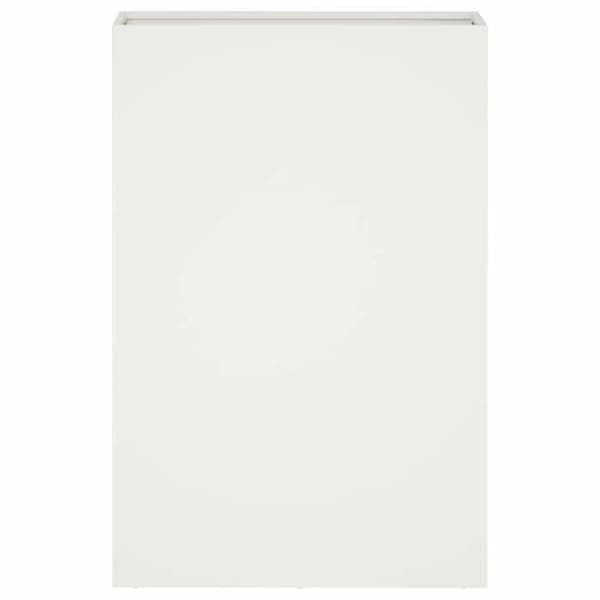 Maison Exclusive - Trädgårdskrukor Vit 40 x 20 x 75 cm Kallvalsat stål