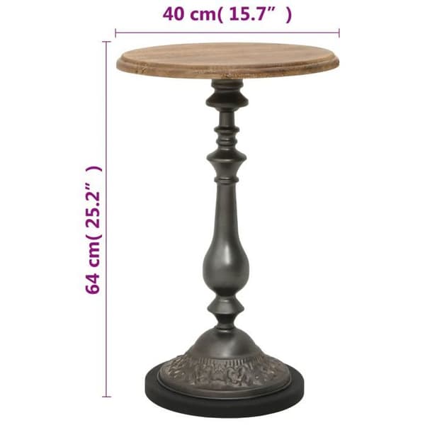 Maison Exclusive - Lisäpöytä Massiivinen kuusipuu 40 x 64 cm Ruskea brun