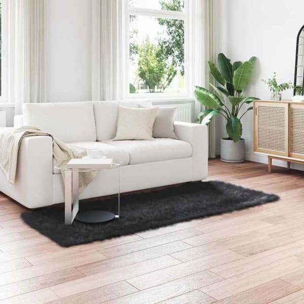 Maison Exclusive - Väärennetty TAFALLA-matto Musta 100 x 200 cm Polyesteri
