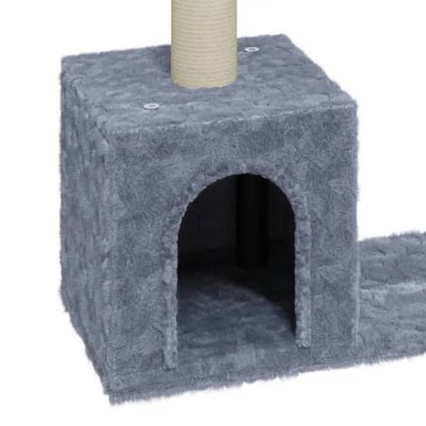 Kattträd - Exklusivt hus - Ljusgrå - Sisal - 60 cm ljusgrått