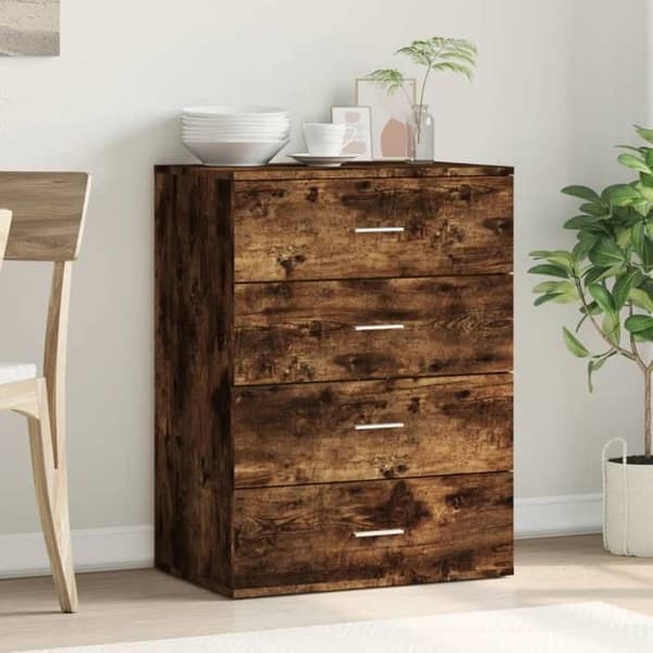 Maison Exclusive - Buffé i rökig ek 60x39x80 cm i ingenjörsträ