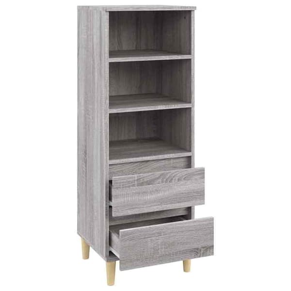 Maison Exclusive - Høj buffet Sonoma grå 40x36x110 cm Ingeniørtræ