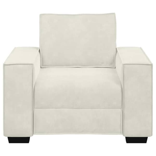 Maison Exclusive - Fåtölj/soffa crème 100x78x84 cm sammet