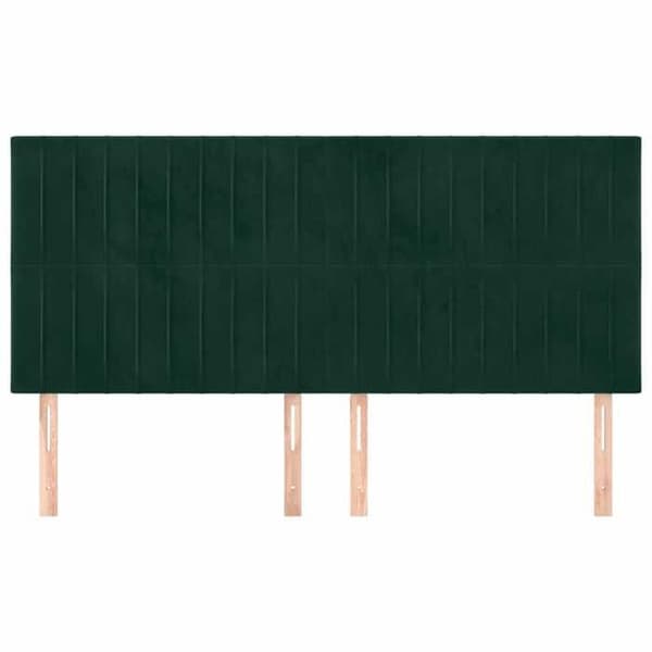 Maison Exclusive - Mörkgrön sänggavel 200x5x118/128 cm Sammet Mörkgrön