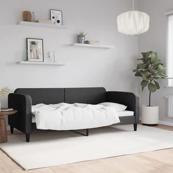 Maison Exclusive - Sengebænk uden madras sort 90x190 cm stof