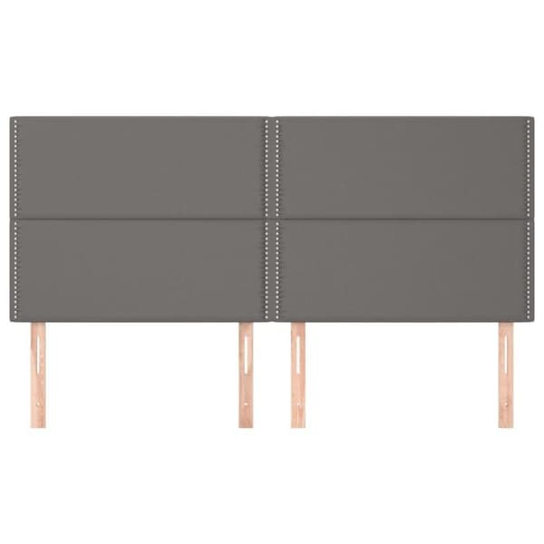 Maison Exclusive - Hovedgærde Grå 200x5x118/128 cm Simil læder Grå