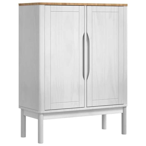 Buffé - EXKLUSIVT HUS - FLORO - Vit - Massivt trä - 70 x 30 x 70,5 cm Vit