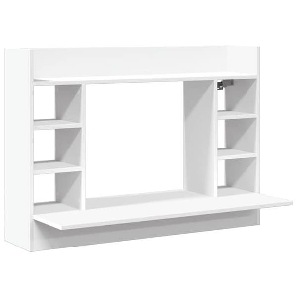 Maison Exclusive - Väggkontor vit 105x48x75 cm ingenjörsträ