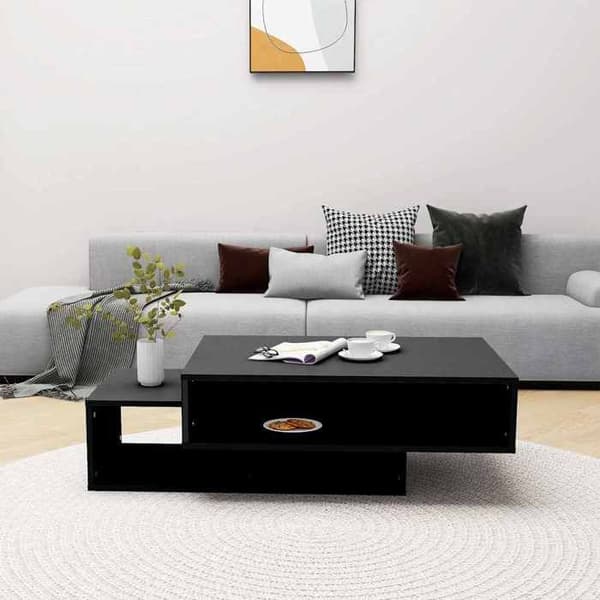 Bord - EKSKLUSIV HUS - 105 x 55 x 32 cm - Sort - Spånplade - 3 rum Svart