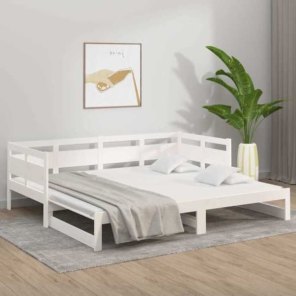 Maison Exclusive - Sovesofa uden madras hvid 2x(90x200) cm Vit