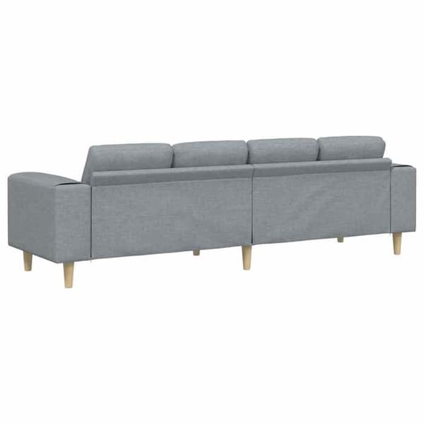 Soffa - EXKLUSIVT HUS - 250 x 77 x 76 cm - Ljusgrå - Polyesteröverdrag - Skumfyllning Ljusgrått