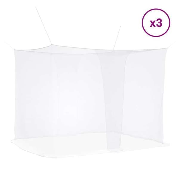 Maison Exclusive - Myggnät för säng 3 delar 156 mesh Vit Polyester