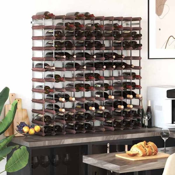Maison Exclusive - Flaskeholder til 120 flasker Brun Solid fyrretræ brun