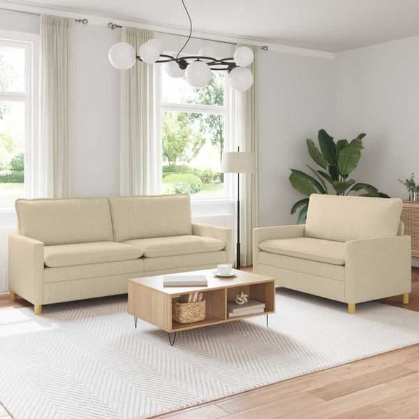 Maison Exclusive - 2 kpl sohvasetti, kerma, kangas