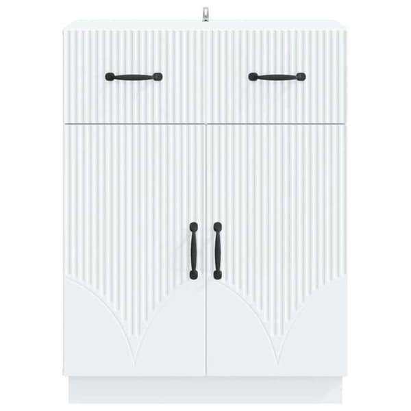 Buffet bas - EKSKLUSIVT HUS - 66 x 34,5 x 87 cm - Hvid - Spånplader - Moderne Vit