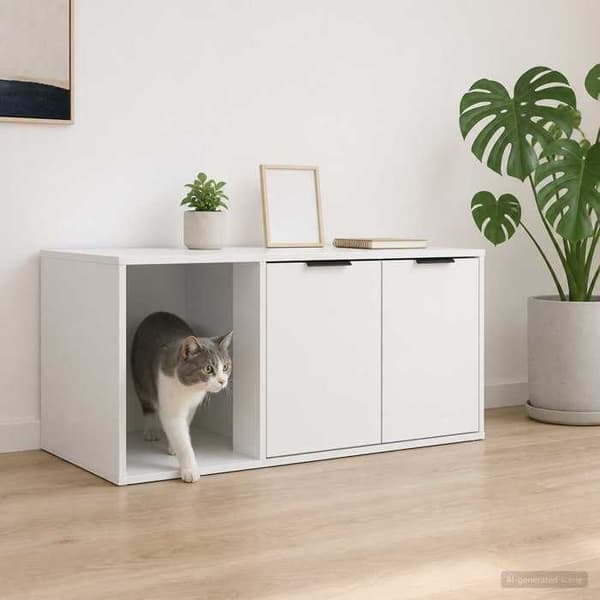 Maison Exclusive - Møbel til kattebakke Hvid 100 x 49 x 45 cm Vit