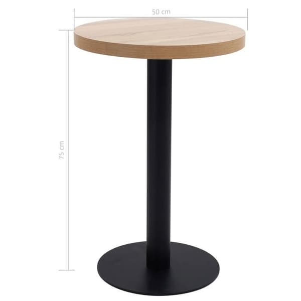 Maison Exclusive - Ljusbrun bistrobord 50 cm MDF
