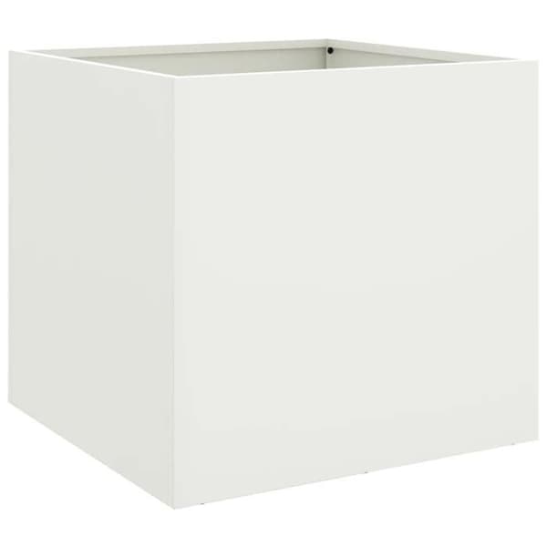 Maison Exclusive - Vit kruka 42x40x39 cm stål