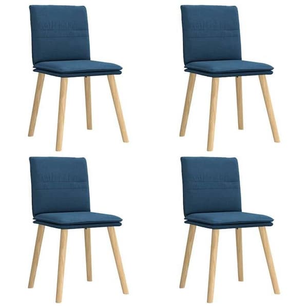 Maison Exclusive - Matstolar set om 4 blå tyg Blå