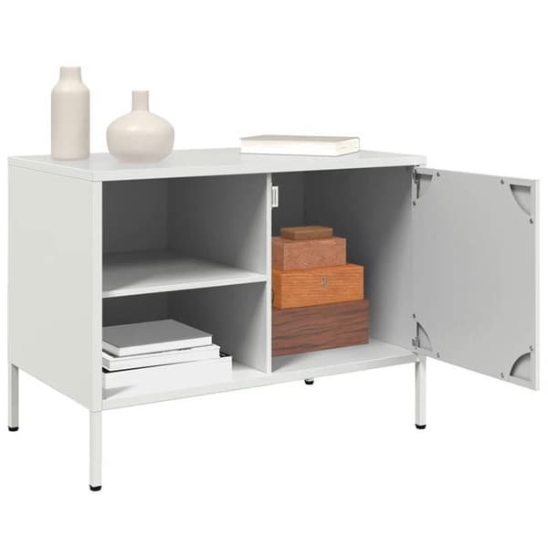 Maison Exclusive - TV-möbler 2 st vit 68x39x50,5 cm stål Vit