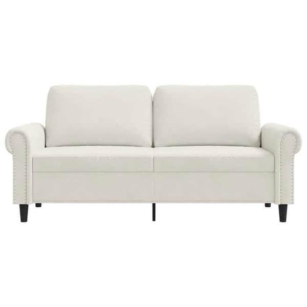 Maison Exclusive - Soffa 2-sits Creme 140 cm Sammet