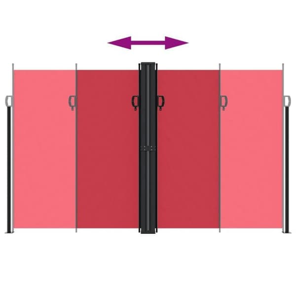 Maison Exclusive - Retractable side awning Rød 200x1200 cm
