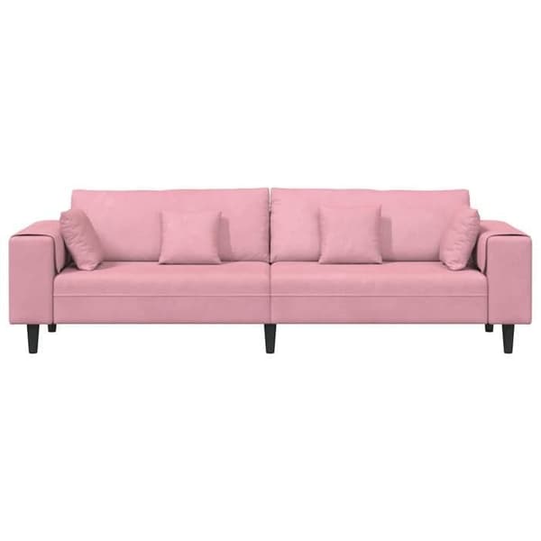 Maison Exclusive - Vaaleanpunainen sohva 250 x 77 x 76 cm sametti Ros