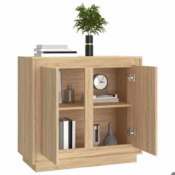 Maison Exclusive - Buffé ek sonoma 80x34x75 cm ingenjörsträ