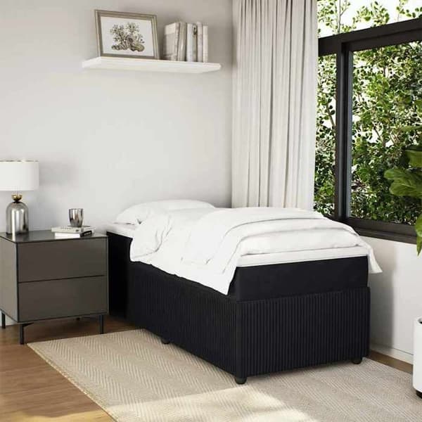 Maison Exclusive - Lakanat ja patja Musta 80x200 cm Sametti