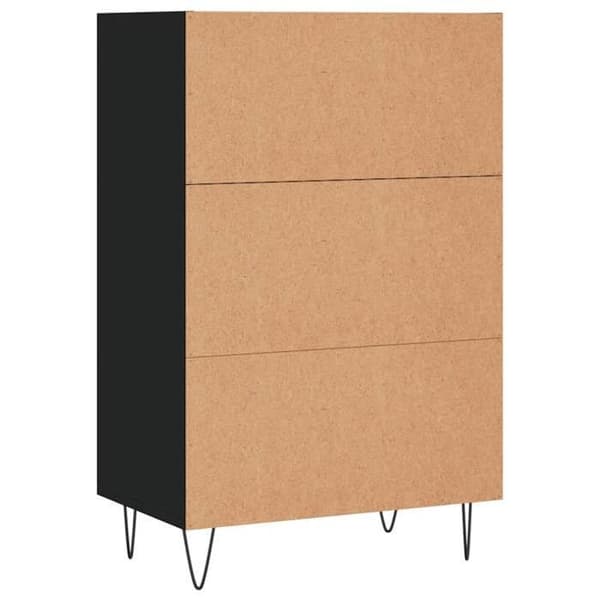 Maison Exclusive - Svart hög buffé 57x35x90 cm ingenjörsträ